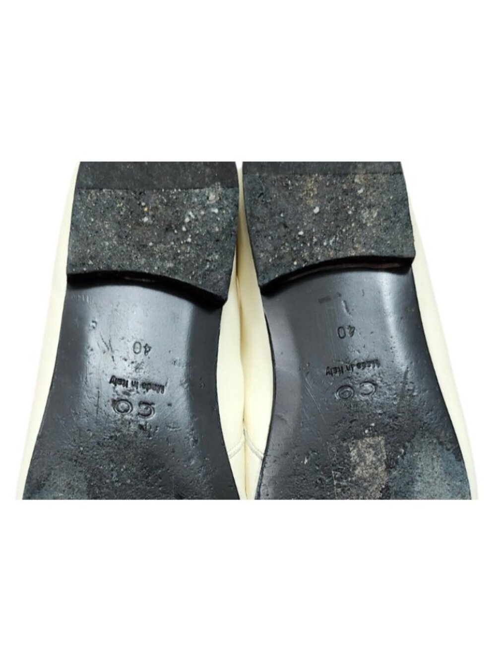 CO White Leather Ballet Flats EU 40 Minimalist Slip On Shoes Italy Soft Leather - Picture 11 of 14